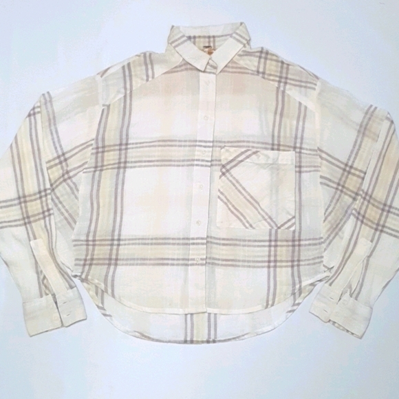 Free People Dolman Sleeve style Plaid Shirt - Picture 4 of 11